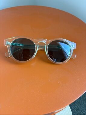 Illesteva Clear Frame Sunglasses with Dark Lenses